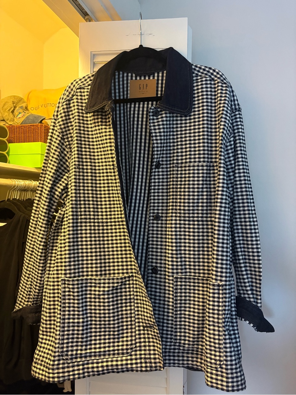 Gap × DÔEN Gingham Denim Jacket - Picture 5 of 6
